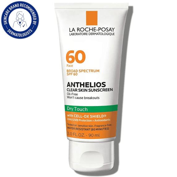 La Roche-Posay Anthelios Clear Skin Sunscreen Dry Touch SPF 60, 3.0 fl oz