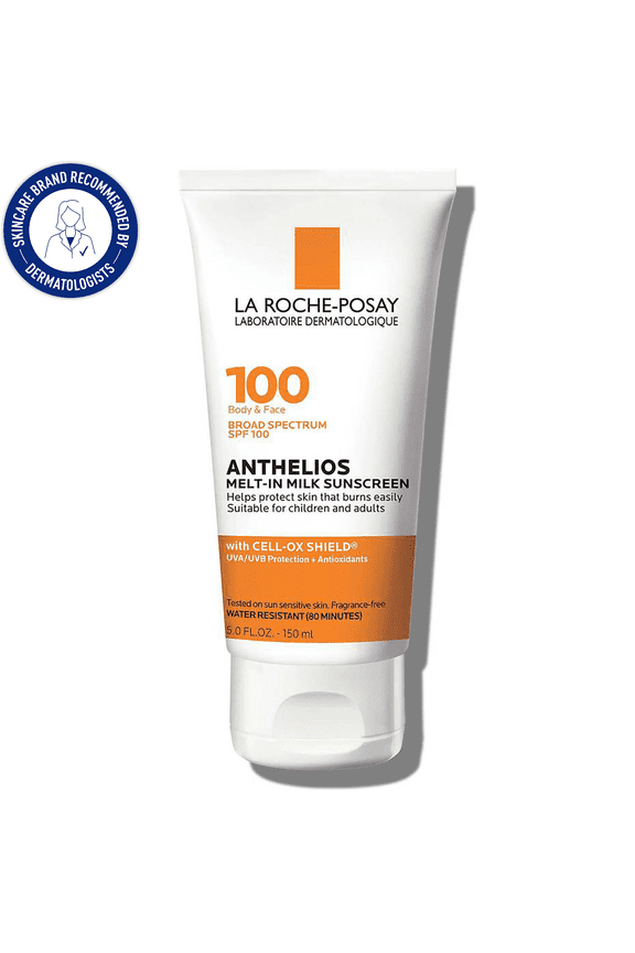 Anthelios Melt-In Milk Sunscreen for Face and Body SPF 100, 5.0 fl oz