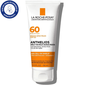 La Roche-Posay Anthelios Melt-In Milk Sunscreen SPF 60 Face and Body for All Skin Types 3.0 fl oz