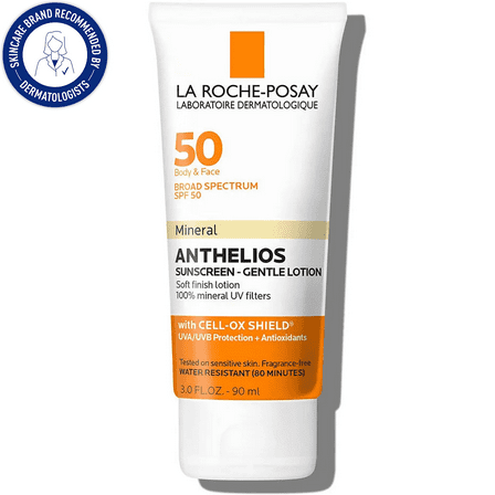 La Roche-Posay Anthelios SPF 50 Gentle Lotion Mineral Sunscreen , 3.0 fl oz
