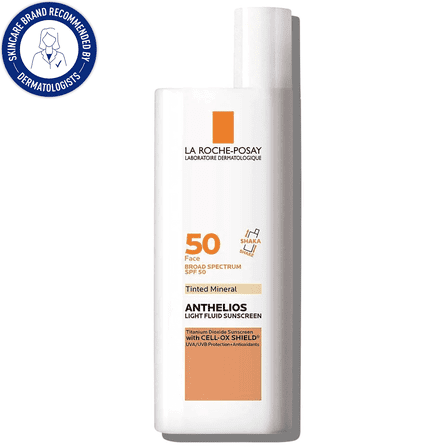La Roche-Posay Anthelios Tinted Mineral Fluid Sunscreen for Face SPF 50, 1.7 fl oz