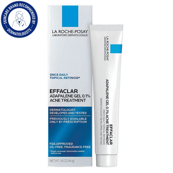 La Roche-Posay Effaclar Adapalene Gel 0.1% Topical Retinoid for Acne, 1.6 fl oz