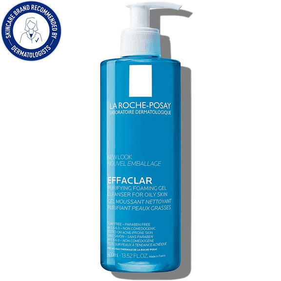 La Roche-Posay Effaclar Gel Facial Wash for Oil Skin, 13.52 fl oz