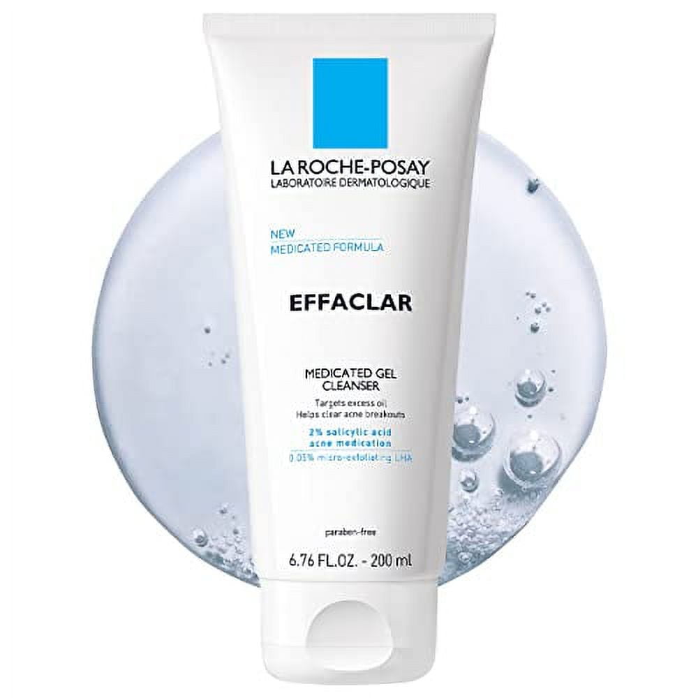 La RochePosay Effaclar Medicated Gel Facial Cleanser, Foaming Acne