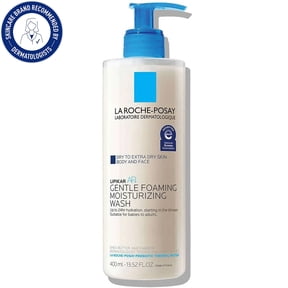 La Roche-Posay Lipikar AP+ Moisturizing Unscented Body and Face Wash for Sensitive Skin, 13.52 fl oz