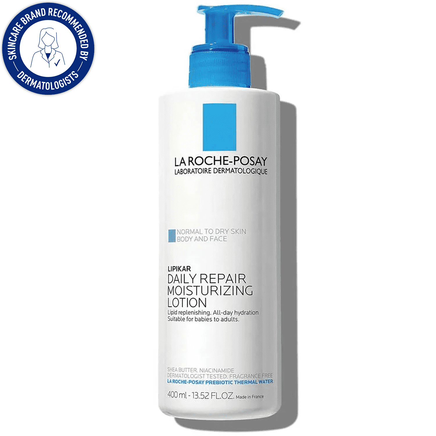 La Roche-Posay Lipikar Body Lotion for Normal to Dry Skin, 13.52 fl oz