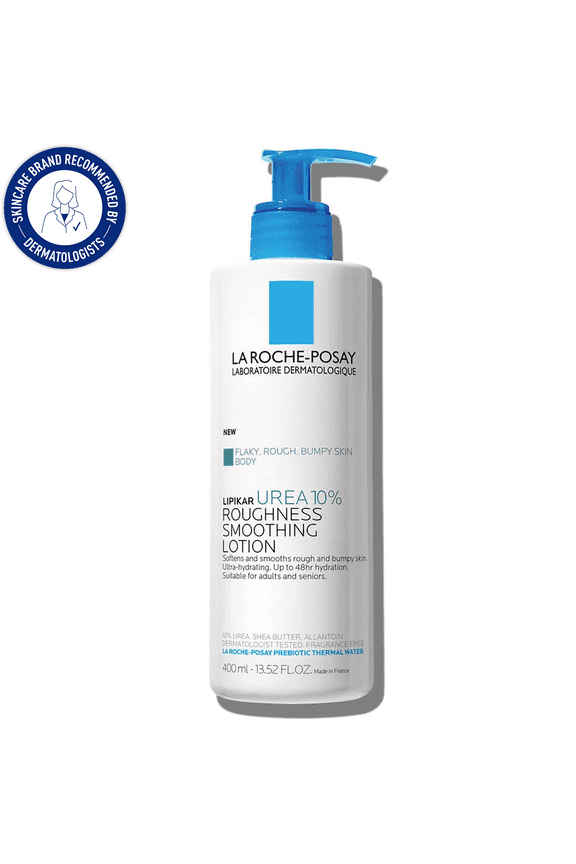 Lipikar Urea 10% Roughness Smoothing Body Lotion for Dry Skin, 13.52 fl oz
