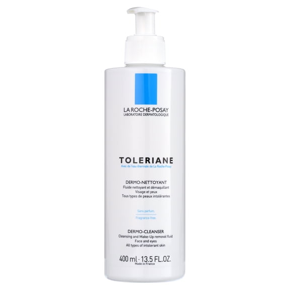 La Roche-Posay Toleriane Moisturizing Milky Facial Cleanser for Dry, Sensitive Skin, 13.5 fl oz