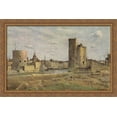 thumbnail image 1 of La Rochelle, Harbor Entrance 40x28 Large Gold Ornate Wood Framed Canvas Art by Camille Corot, 1 of 2