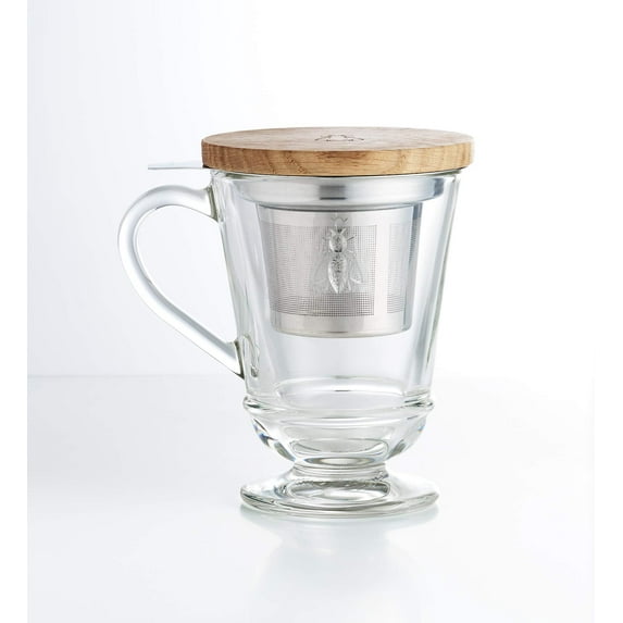La Rochere Napoleon Bee Tea Cup with Infuser and Lid Stylish Tea Cups for Any Occasion Vintage Glassware 9.oz
