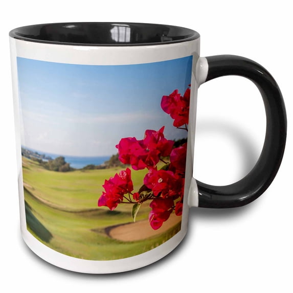 3drose, La Romana Casa De Campo Golf Course in Punta Cana, Dominican Republic, 11oz Two-tone Black Mug