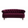 thumbnail image 1 of La Rosa 68.5" Victorian Chesterfield Loveseat Burgundy, 1 of 13