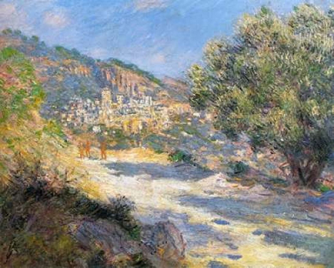 La Route De Monte-Carlo Canvas Art - Claude Monet (22 x 28)
