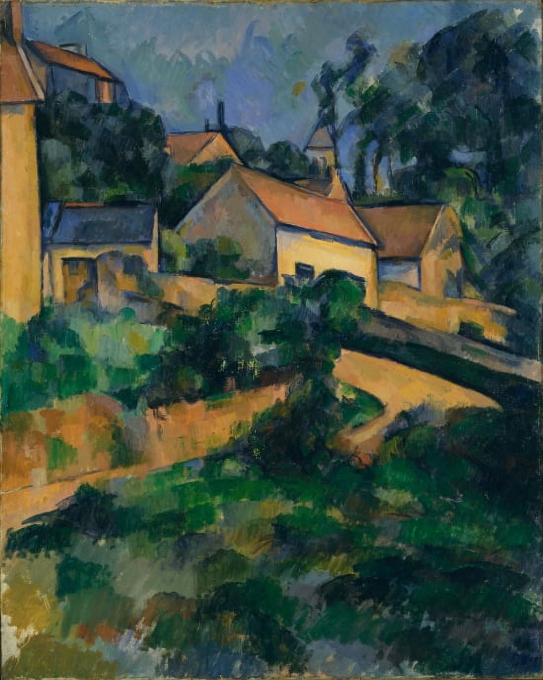 La Route Tournante Montgeroult Canvas Art - Paul Cezanne (18 x 24)