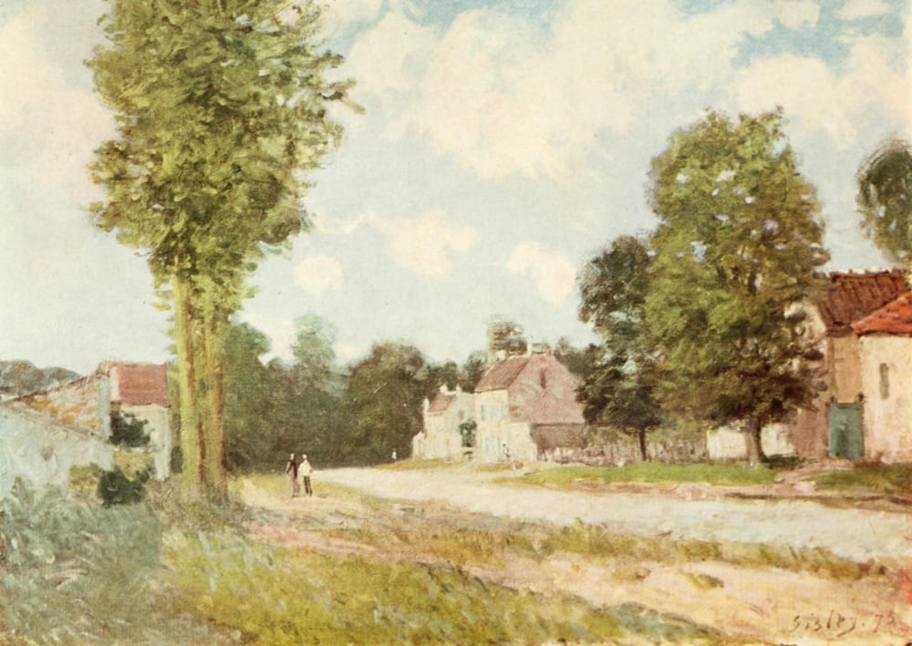 La Route de Versailles French Painting 1931 Canvas Art - Alfred Sisley (18 x 24)