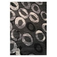 thumbnail image 1 of La Rugs Urban Area Rug 160-90 Black Rings Loops 2' x 4' Rectangle, 1 of 2