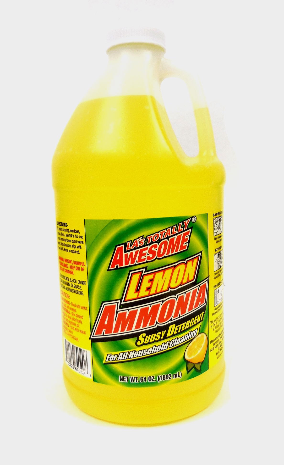 La,S Totally Awesome Ammonia Lemon All Purpose Concentrated Cleaner Degreaser Spot Remover 64 Oz