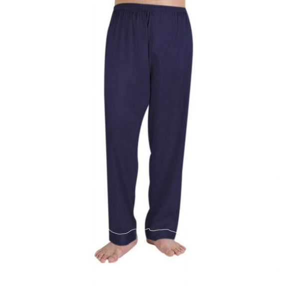 Men Casual Silk Pajamas Pants Home Sleep Pajama Pants Casual Loose Pants Sleepwear Elastic Waistband Lounge Wear Long