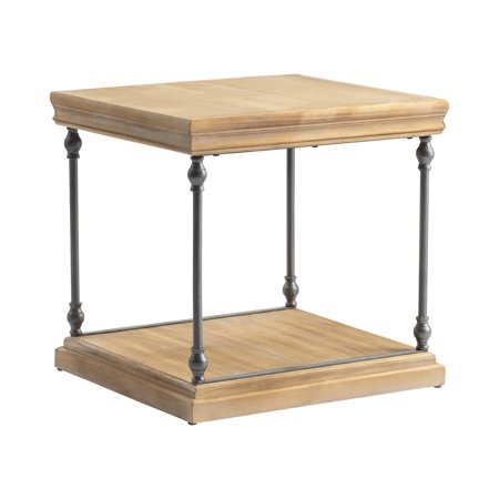 La Salle Metal and Wood End Table