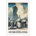 thumbnail image 1 of La Salle Street Station Chicago - New York Central System - Vintage Railroad Travel Poster by Leslie Darrell Ragan c.1945 - Fine Art Matte Paper Print (Unframed) 30x44in, 1 of 4