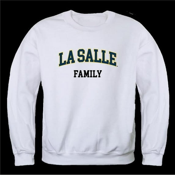 La Salle University Explorers Family Crewneck Sweatshirt, White - 2XL