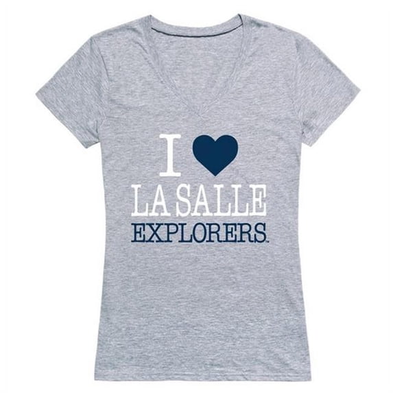 La Salle University I Love Women T-Shirt, Heather Grey - Large