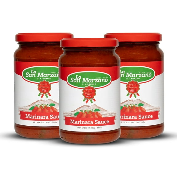 La San Marzano Marinara Pasta Sauce Made In Italy 13 oz Jar Mediterranean Diet (Pack of 3)