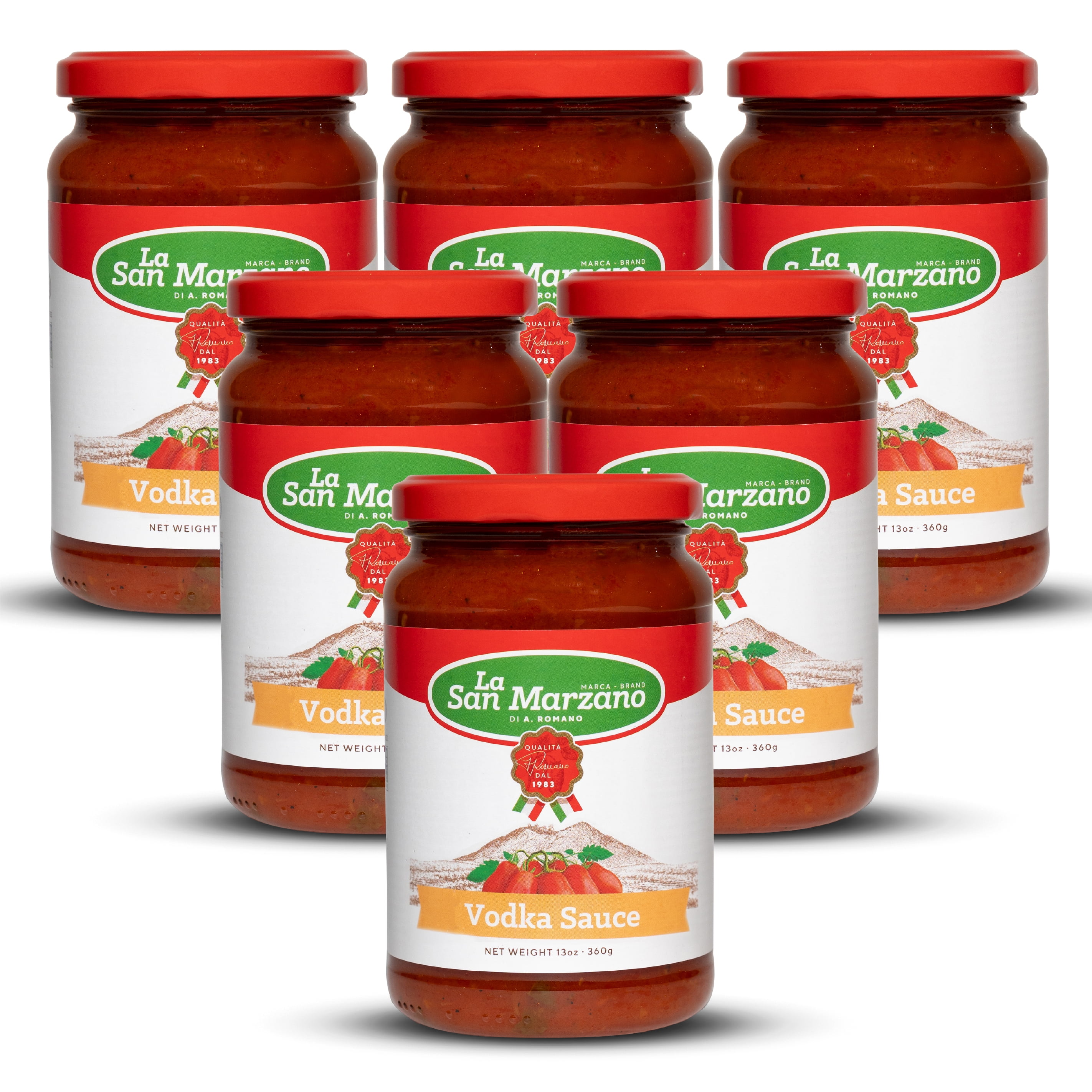 La San Marzano Vodka Pasta Sauce Made In Italy 13 oz Jar Gluten Free (Pack of 6)