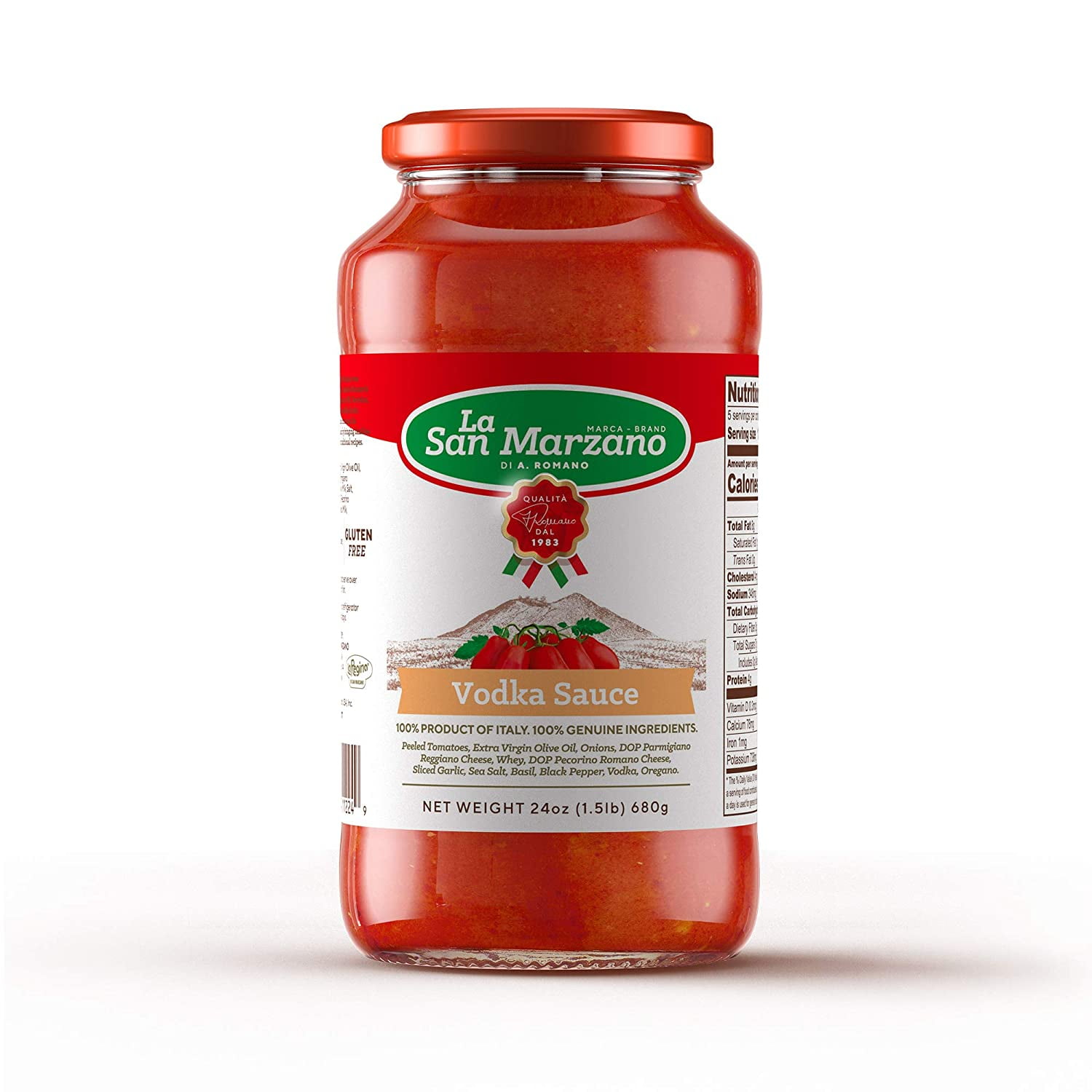 La San Marzano Vodka Pasta Sauce Made In Italy 24 oz Jar (Pack of 1)