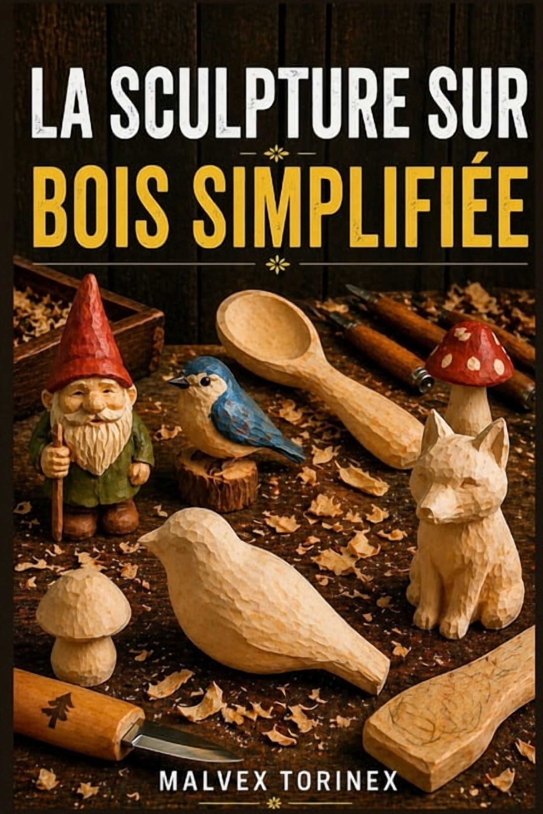 La Sculpture Sur Bois Simplifiée: Guide pas à pas pour débutants: projets de sculpture sur bois, modèles, techniques au , (Paperback)