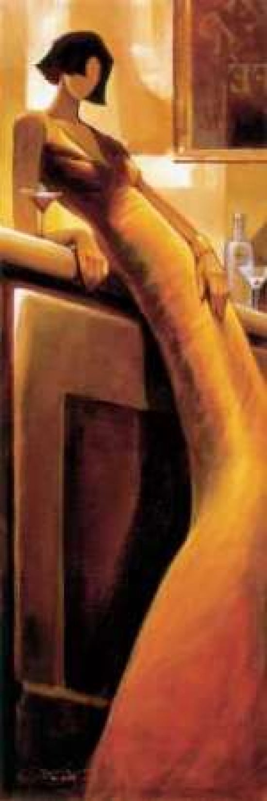 La Seductrice Canvas Art - Keith Mallett (12 x 36)