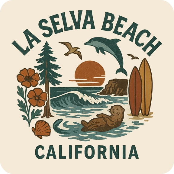 La Selva Beach California Keepsakes Souvenir Vinyl Sticker – Destination Travel Keepsake Collectible (3-Inches Wide)