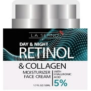 La Serno, Day and Night Retinol  Collagen Face Cream, HA 5%