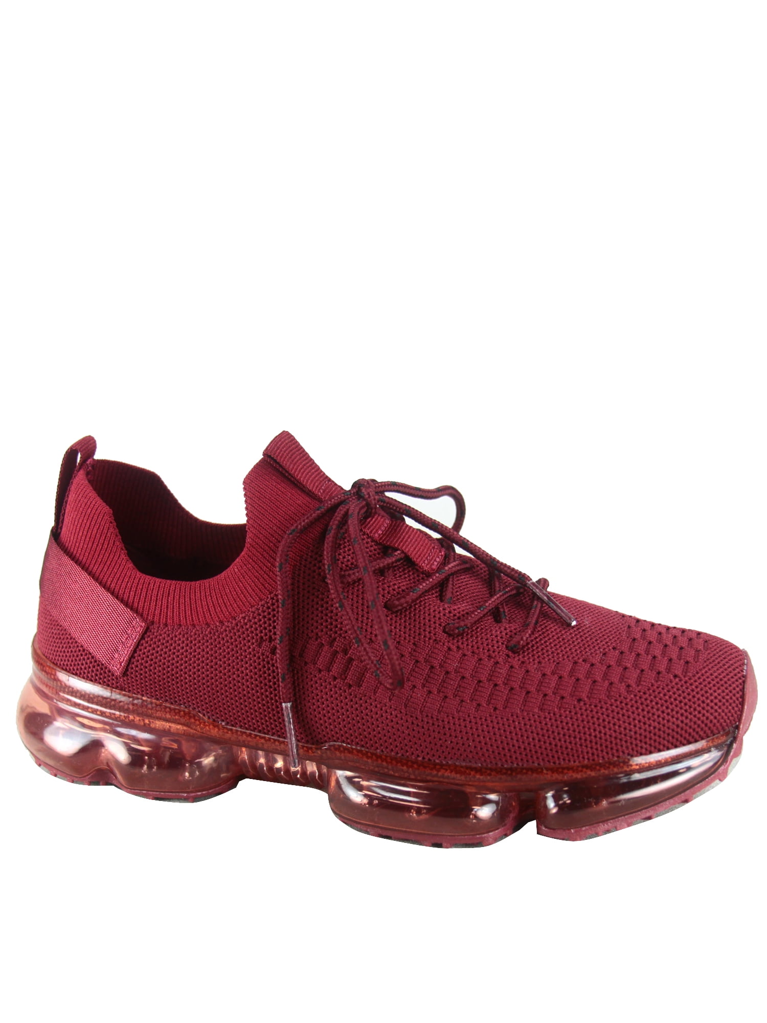 La Sheelah Casual & Dress Shoes Breathable Elastic Mesh Lace Up Fashion  Sneaker, Flat, Burgundy, 85 - Walmart.com