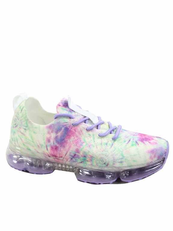 Casual & Dress Shoes Lace Up Fashion Sneaker, Purple Tie Dye, 7.5