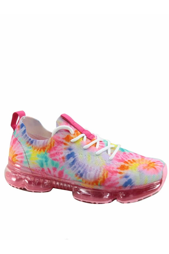 Women's Flow-19 Stretch Elastic Mesh Lace Up Rubber Flat Sneaker, Size 8.5