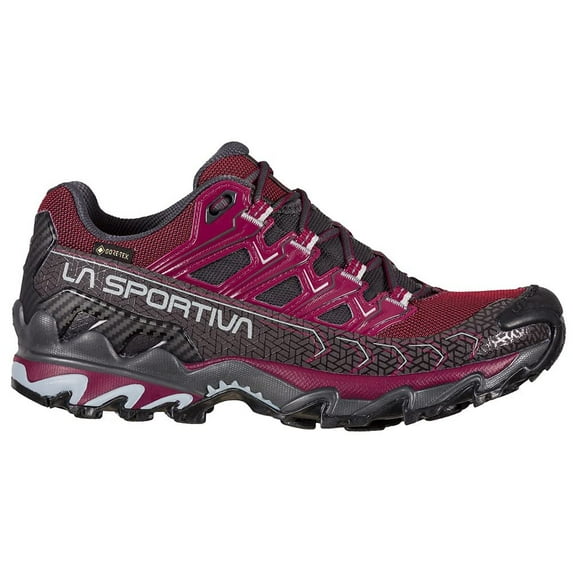 La Sportiva Women's Ultra Raptor II GTX Trail Running Shoes, Red Plum/Carbon, 9