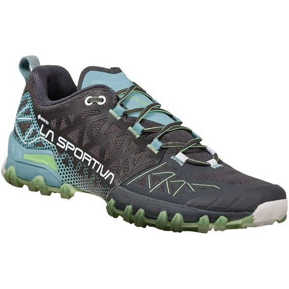 La Sportiva Womens Bushido II GTX Trail Running Shoes 7.5-8 Carbon/Mist