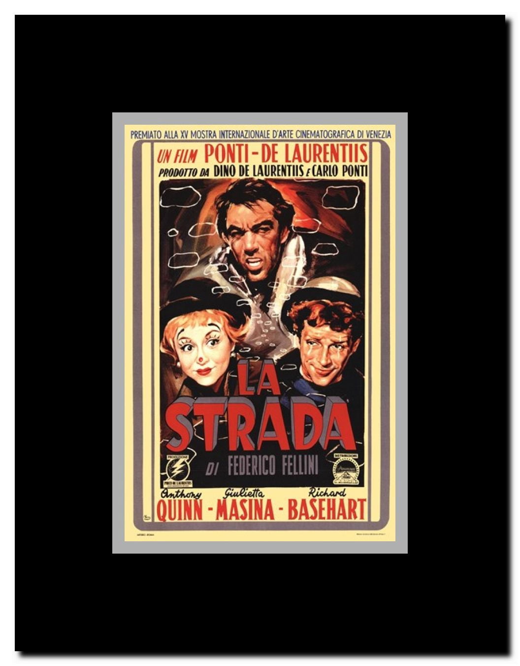 La Strada Framed Movie Poster