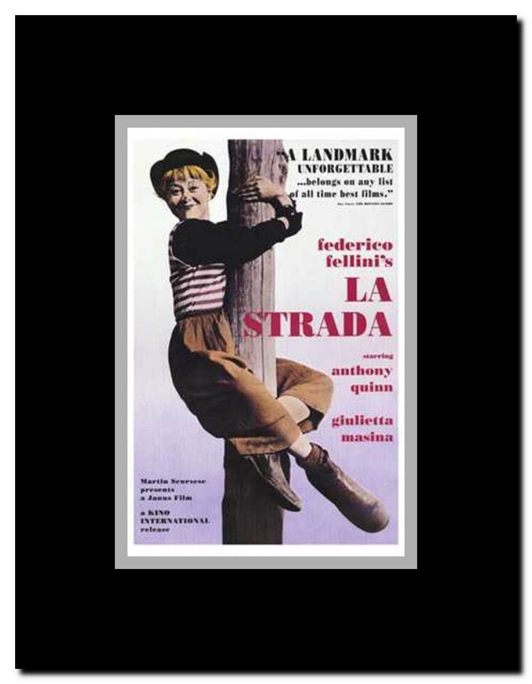 La Strada Framed Movie Poster
