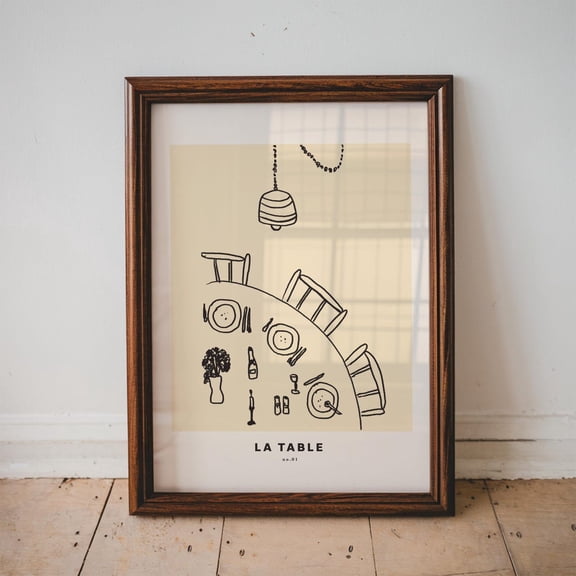 La Table Kitchen Wall Art Decor, Dining Room Decor, Cozy Home Decor, Aesthetic Home Decor, Unframed Poster Size 8x12