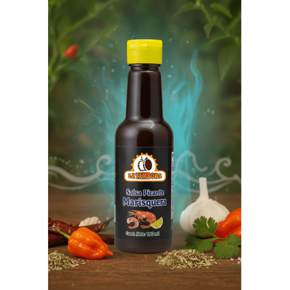 La Tambora Salsa Picante Marisquera Seafood Hot Sauce 6.42 FL OZ / 190 ml (1 Pack)