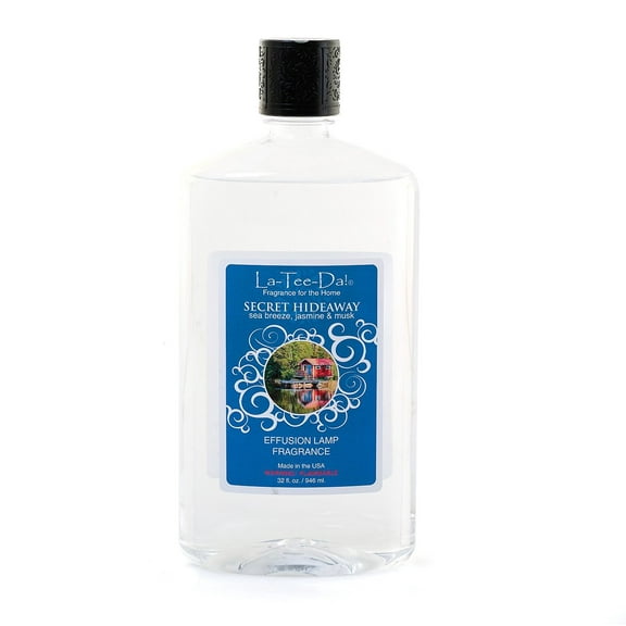 La-Tee-Da! Effusion Fragrance Refill - Secret Hideaway - ( Sea Breeze, Jasmine & Musk) 16 & 32 FL OZ