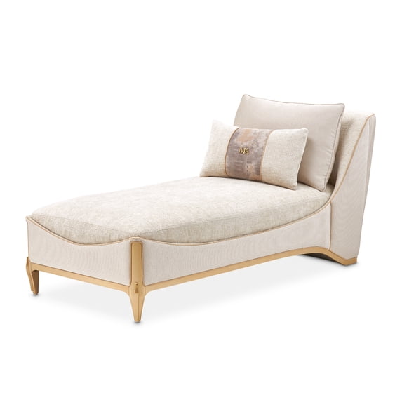 La Terrazza Chenille Chaise - Cappuccino/Light Champagne