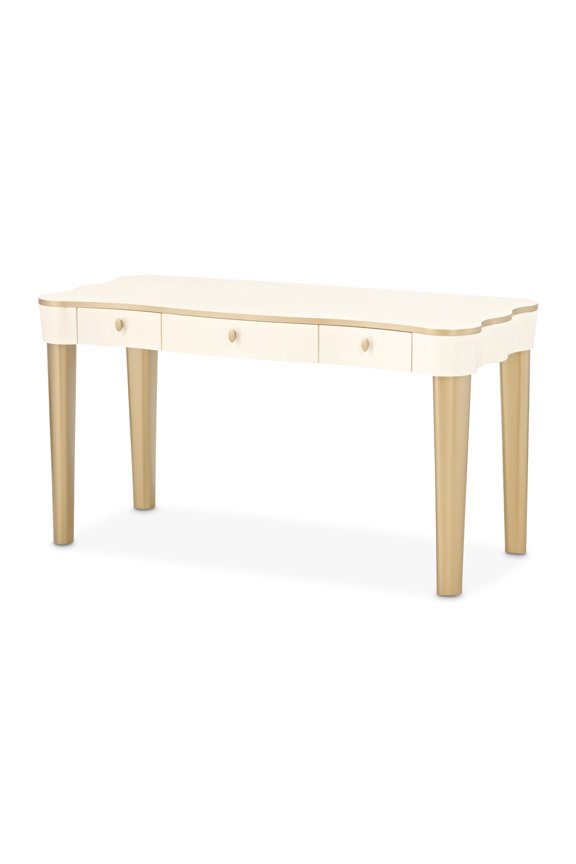 La Terrazza Vanity Desk with Drawers - Creamy Pearl