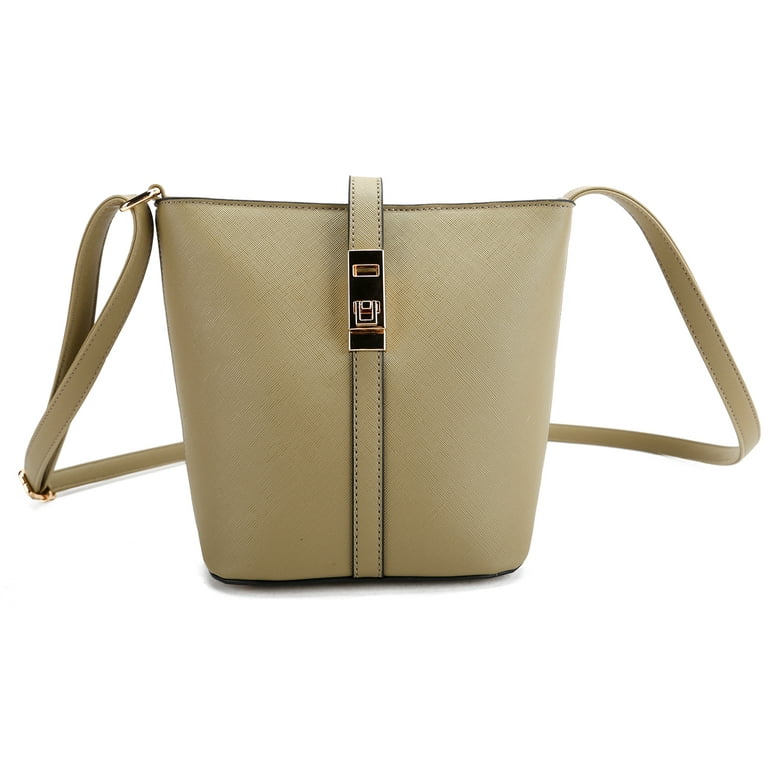 Faux Saffiano Leather Crossbody Bag, Handbags