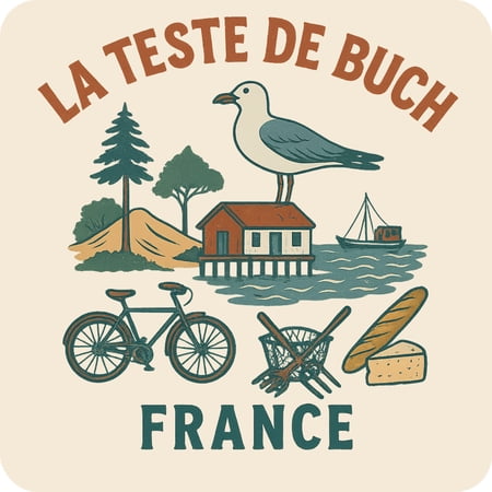 La Teste De Buch France Keepsakes Souvenir Vinyl Sticker – Destination Travel Keepsake Collectible (3-Inches Wide)
