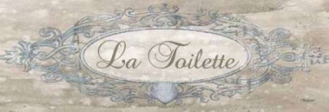 La Toilette Sign Canvas Art - Todd Williams (8 x 24)