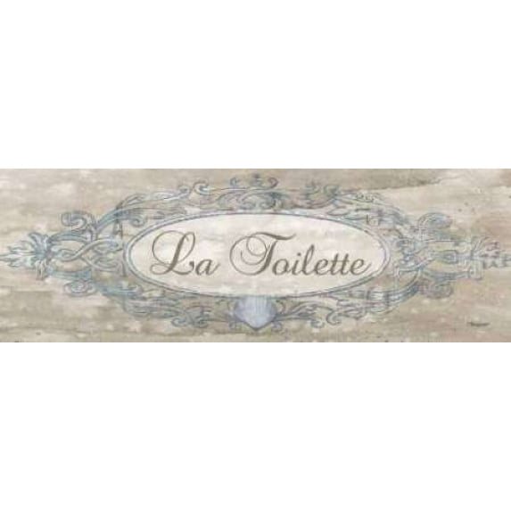 La Toilette Sign Poster Print by Todd Williams (8 x 24)