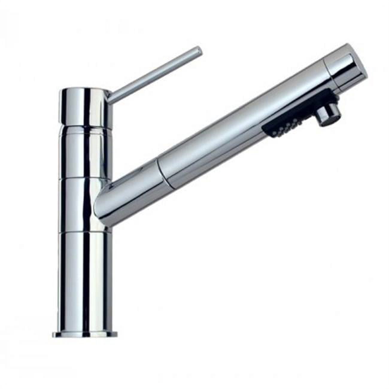 Chrome Single Handle Pull-Out Spray Kitchen Faucet